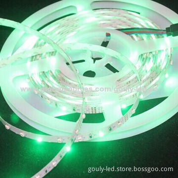 Green Color Flexible Strip Light with 12V DC, 5m/roll, 85-265V AC